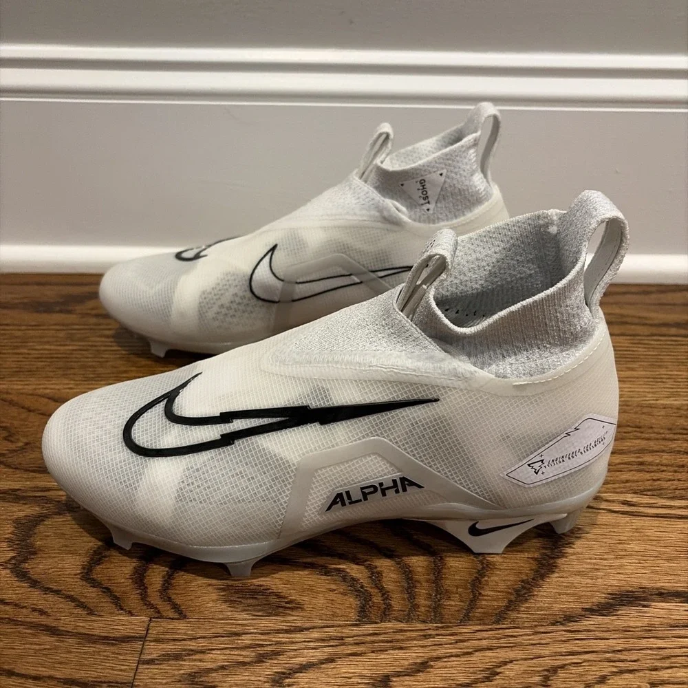 Nike Alpha Menace Elite 3 Platinum Football Cleats Men's Size 8.5 CT6648-109